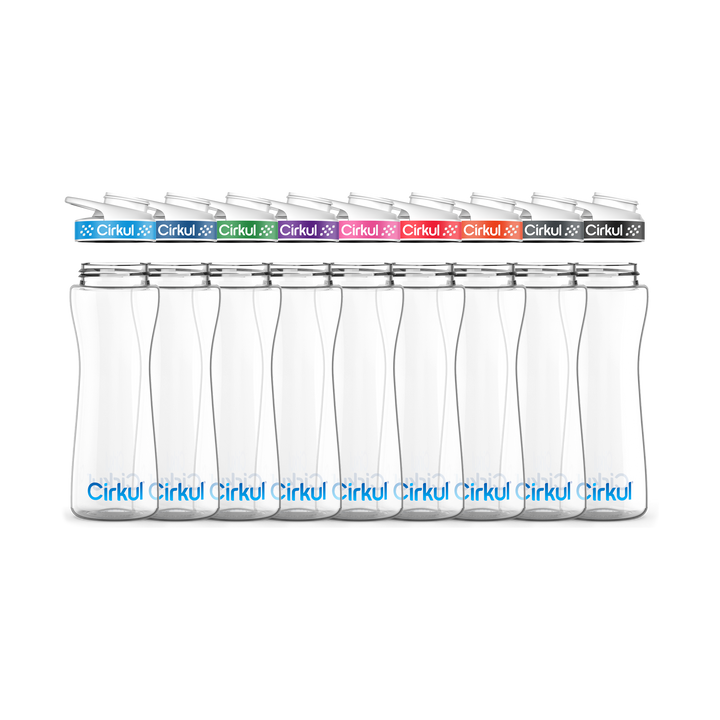 22oz. Plastic Bottle & Comfort Grip Lid W7